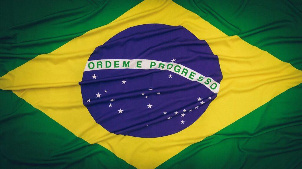Close Up of Brazilian Flag