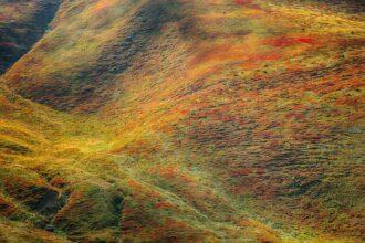 Abstract colorfull mountainside