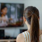 Woman watch tv at home