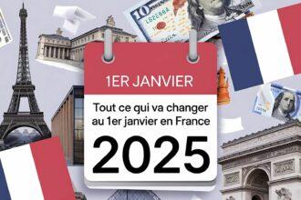 principaux changements qui entreront en vigueur au 1er janvier 2025 en France