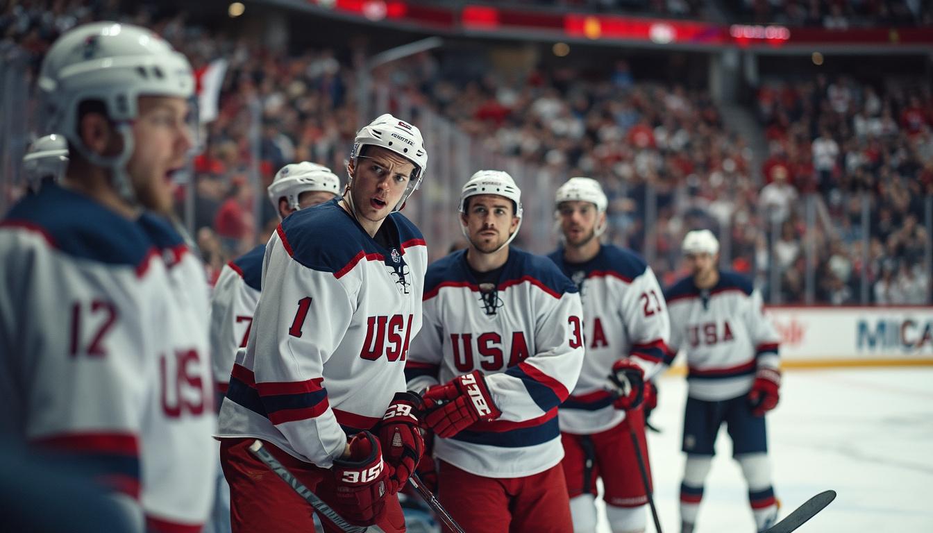 l'équipe usa montre sa détermination face aux sifflets du public montréalais lors du face-off des 4 nations. malgré la frustration, les joueuses sont prêtes à tout donner pour remporter le tournoi.