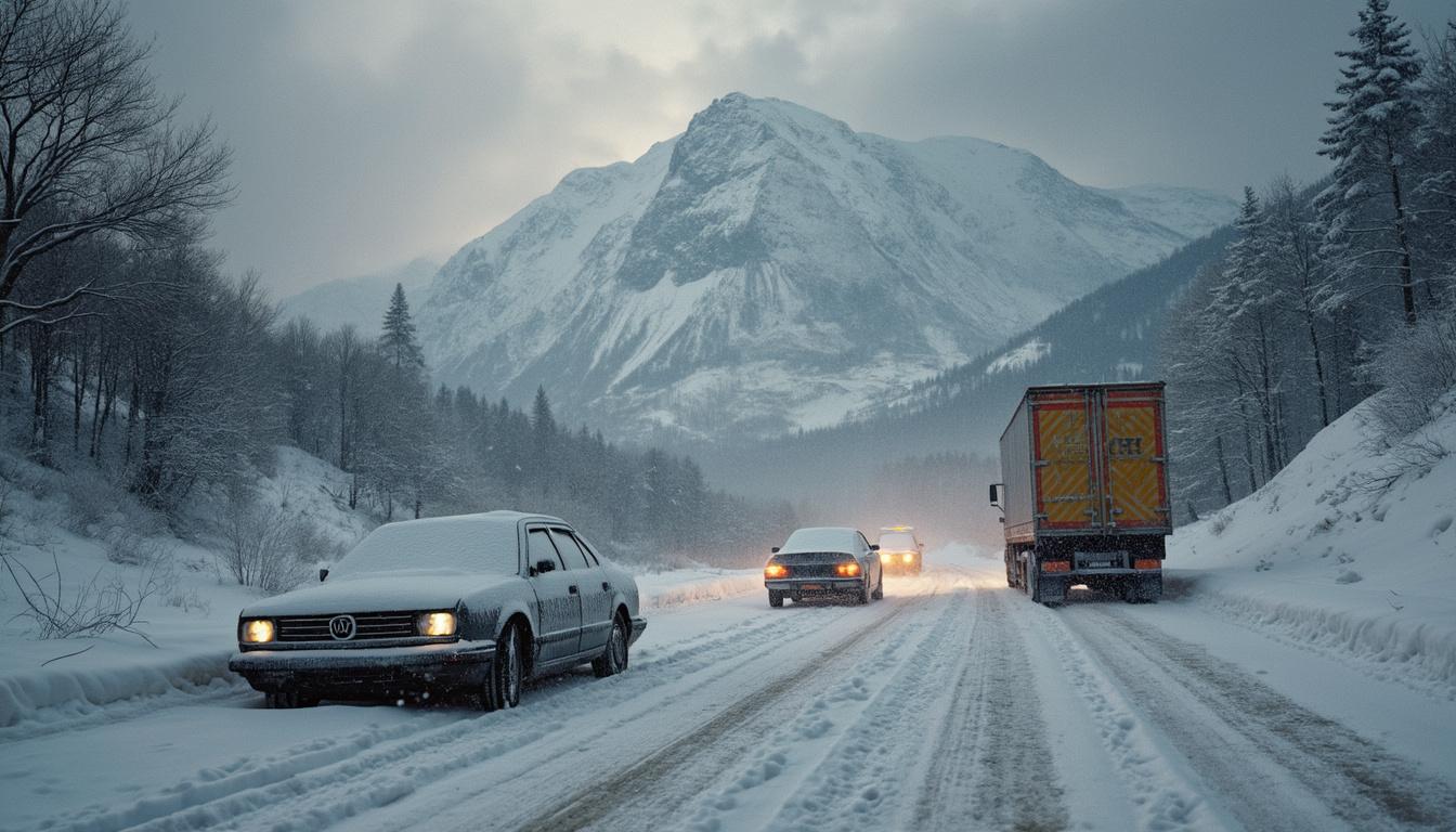 découvrez les dernières informations sur les perturbations du trafic causées par la neige sur les routes du massif central et des alpes. restez informé pour un voyage en toute sécurité.