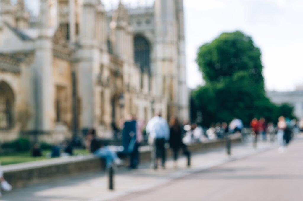Blurred photo of Cambridge cite centre