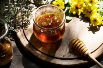 Organic honey food photography recipe idea