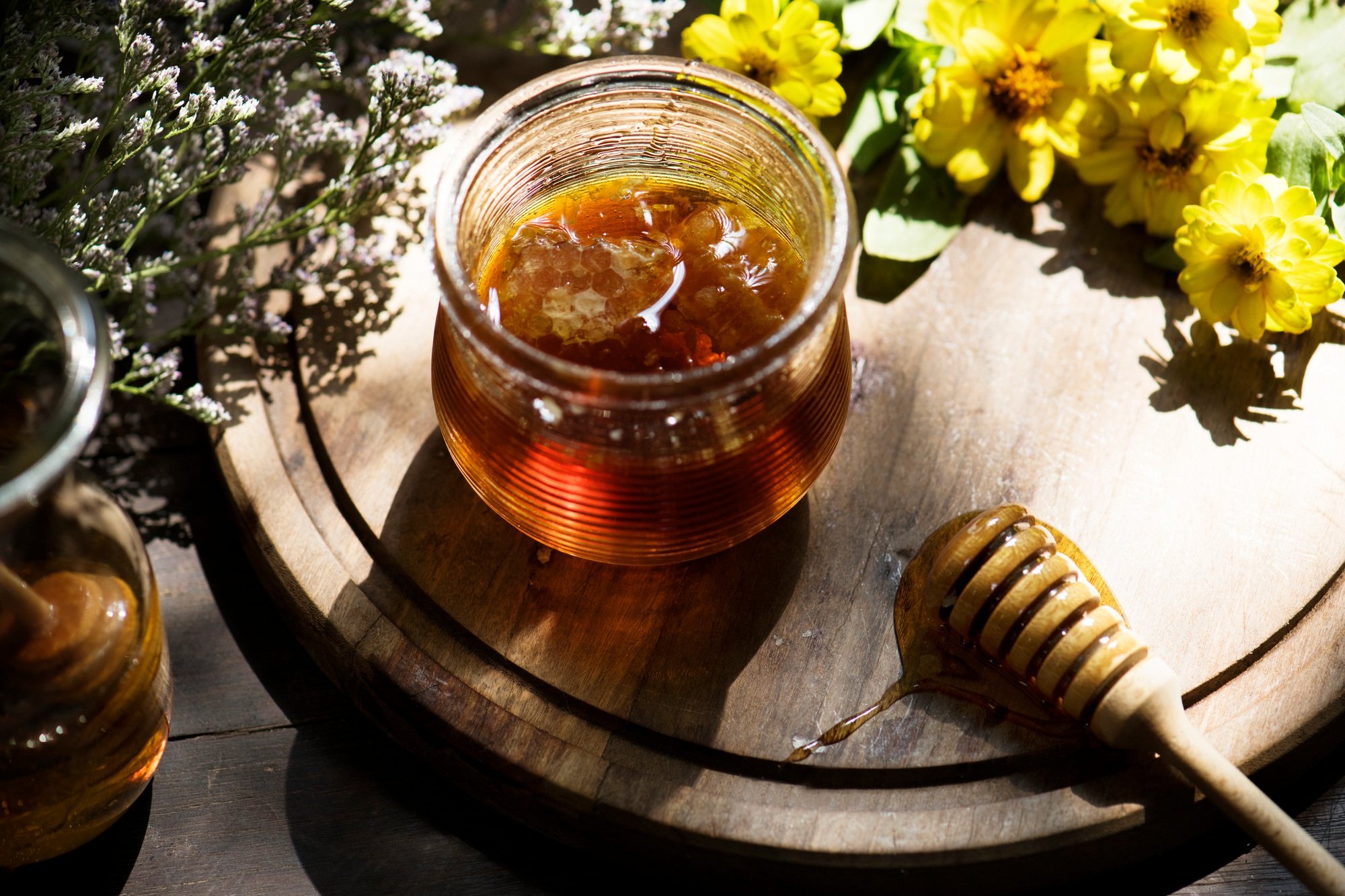 Organic honey food photography recipe idea
