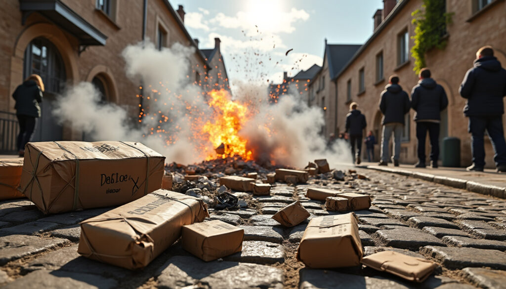 une explosion d’un colis suspect en dordogne a alerté les autorités. deux autres dispositifs ont été découverts, tous visant des personnalités publiques. découvrez les premiers éléments de l’enquête.