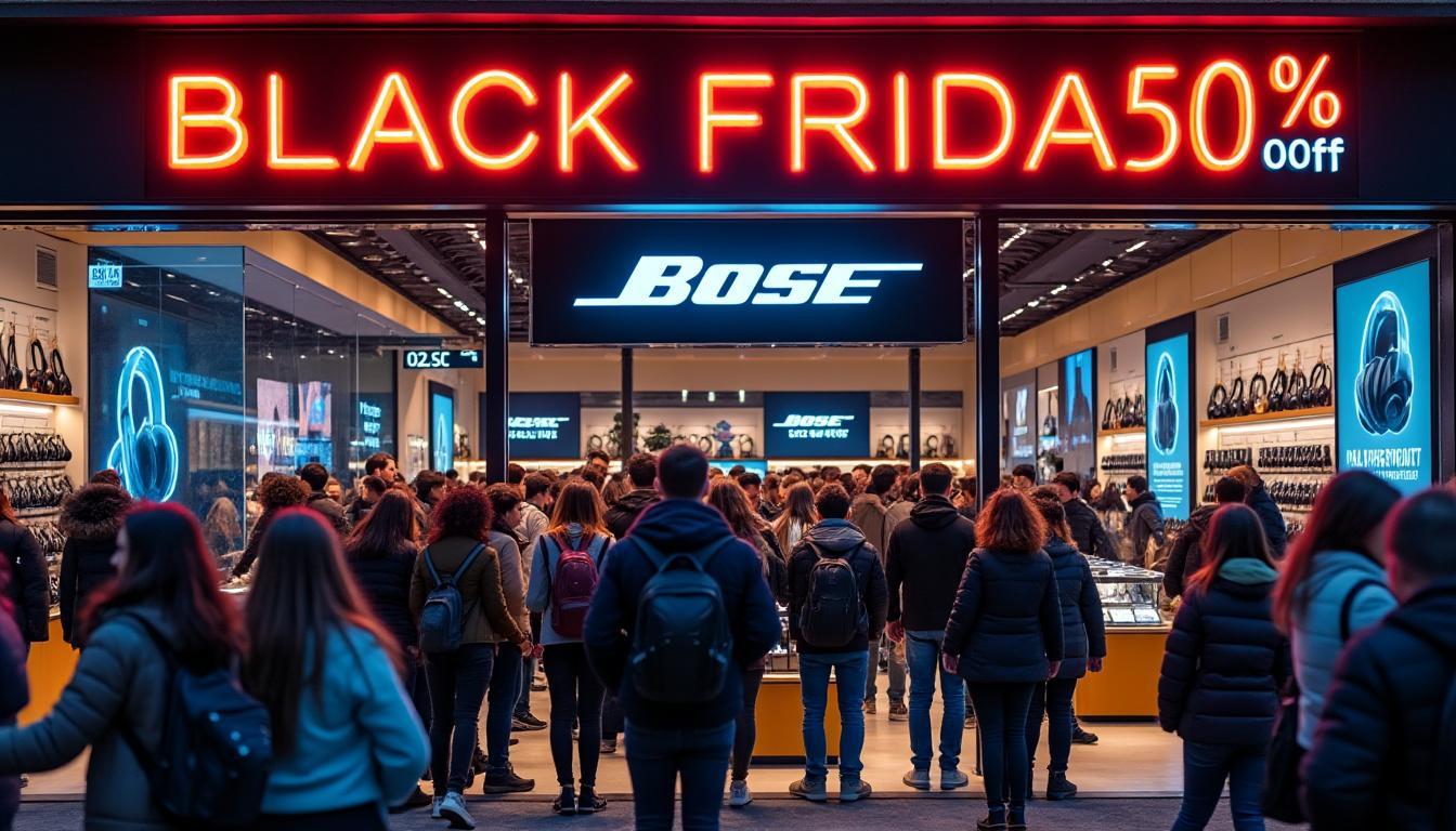 profitez de l'incroyable offre black friday sur le casque bose qc sc à -50% ! qualité sonore exceptionnelle à moitié prix, une aubaine unique à ne pas manquer. faites vite avant la fin des stocks !