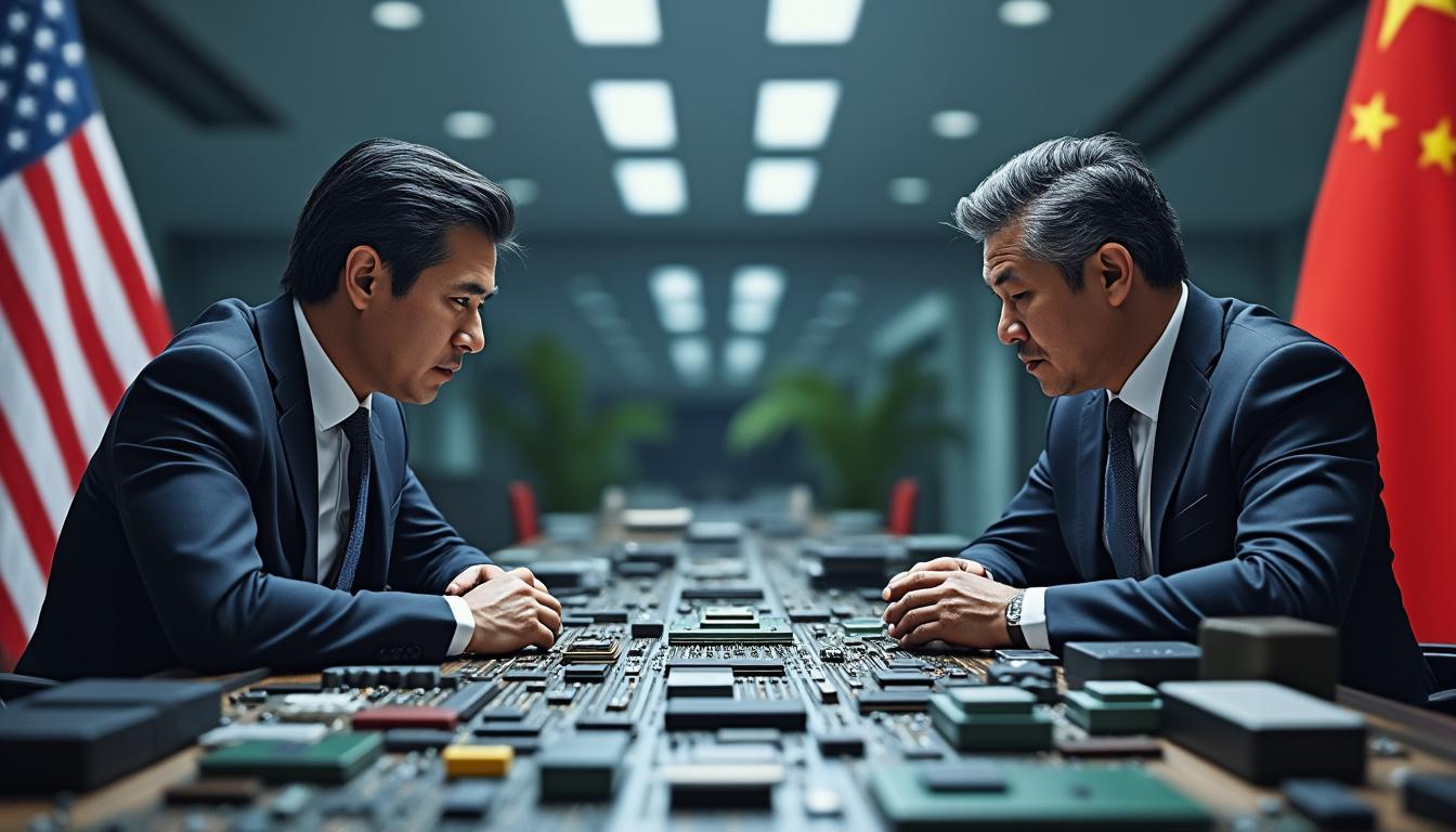 washington accuse pékin de concurrence déloyale dans la guerre des puces et annonce de nouvelles taxes douanières qui s'étendront jusqu'en 2027, intensifiant les tensions commerciales entre les deux puissances.